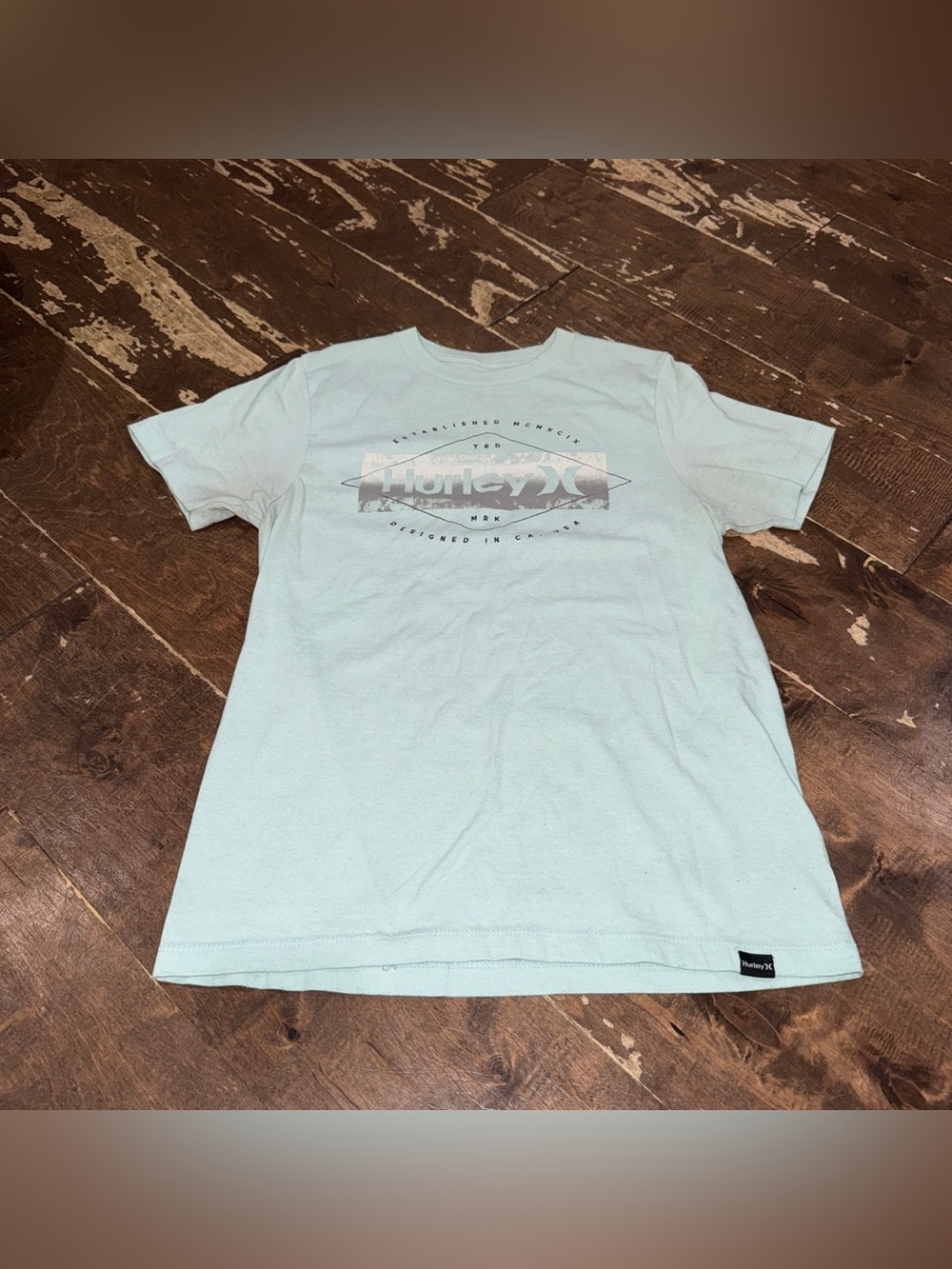 Women’s Hurley Light Blue Logo Short Sleeve Tee